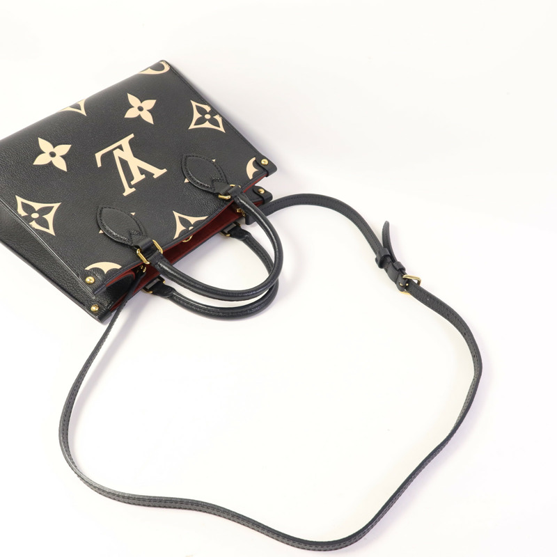 LOUIS VUITTON Monogram Empreinte On The Go PM金扣手挽肩背兩用袋-4