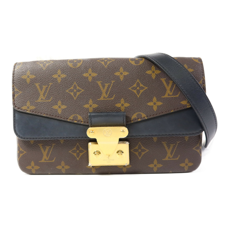 LOUIS VUITTON Monogram Marceau金扣肩背袋棕色-0