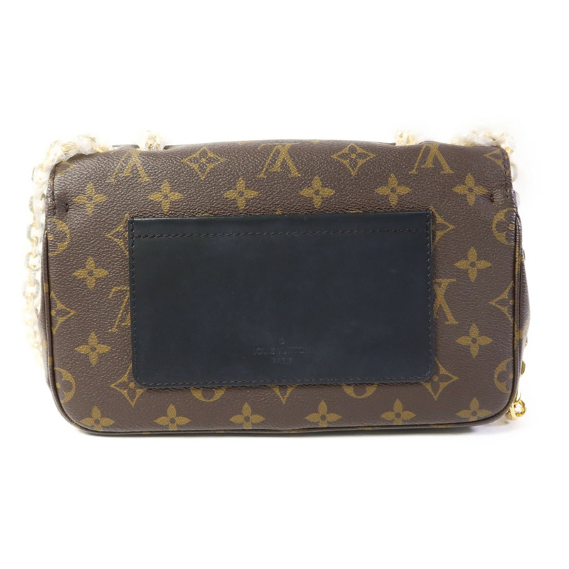 LOUIS VUITTON Monogram Marceau金扣肩背袋棕色-1