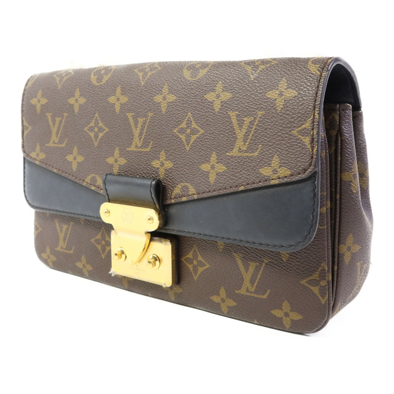 LOUIS VUITTON Monogram Marceau金扣肩背袋棕色-2