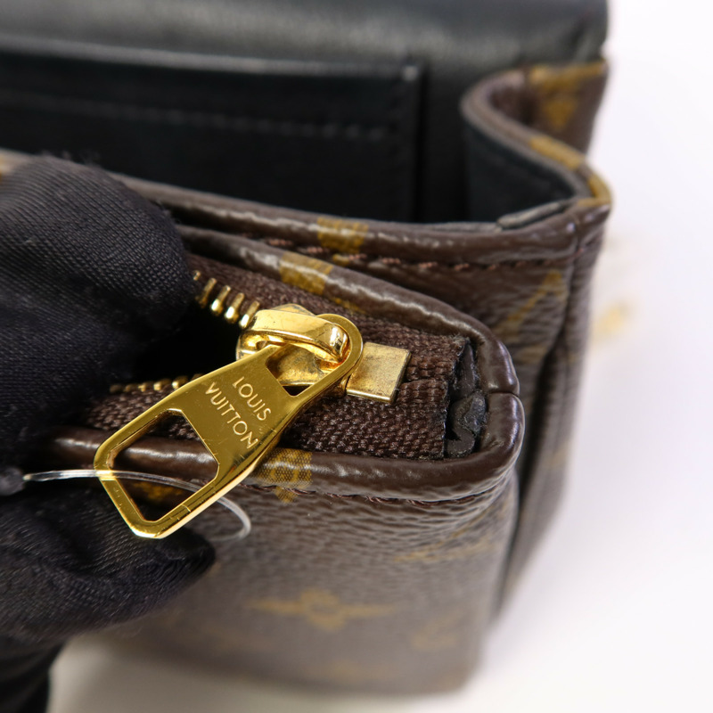 LOUIS VUITTON Monogram Marceau金扣肩背袋棕色-8