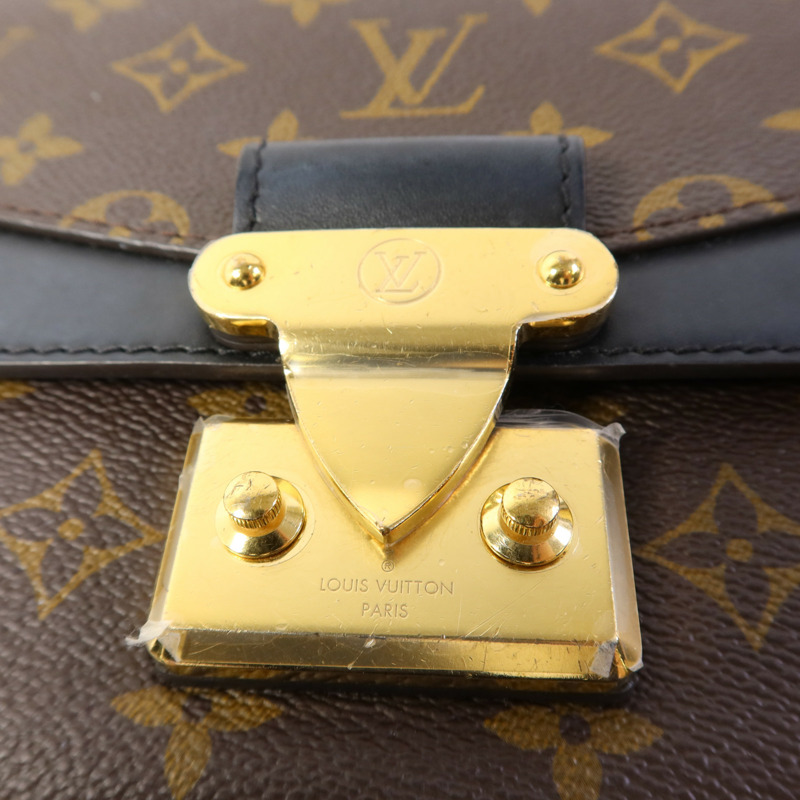 LOUIS VUITTON Monogram Marceau金扣肩背袋棕色-9