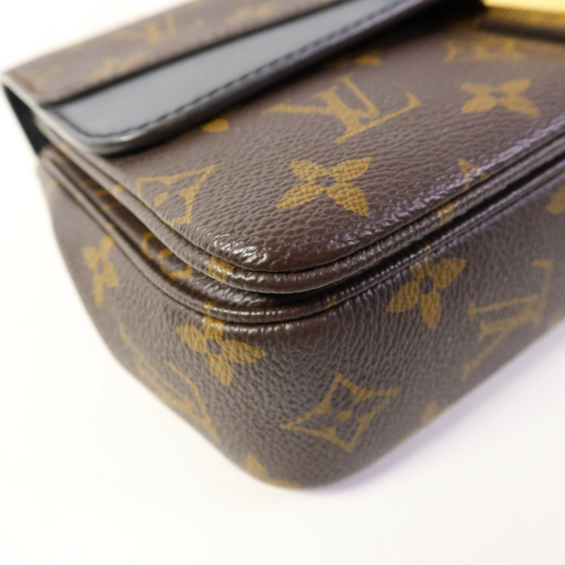 LOUIS VUITTON Monogram Marceau金扣肩背袋棕色-13