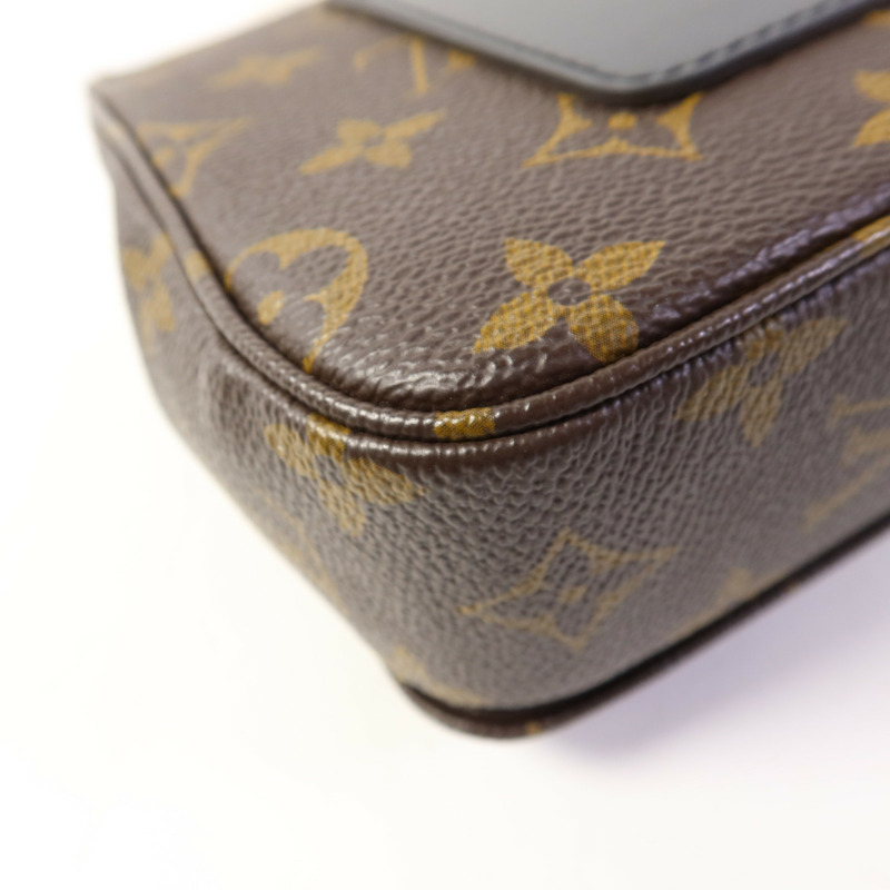 LOUIS VUITTON Monogram Marceau金扣肩背袋棕色-15