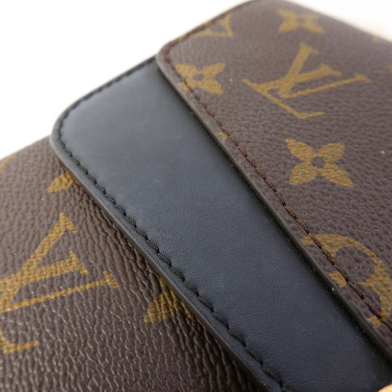 LOUIS VUITTON Monogram Marceau金扣肩背袋棕色-17