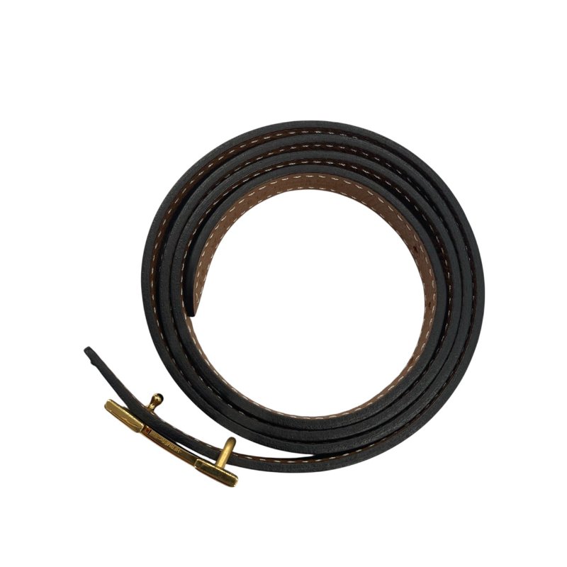 HERMES 愛馬仕 H BELT 75CM 皮革 黑色 棕色 雙色 金釦-1