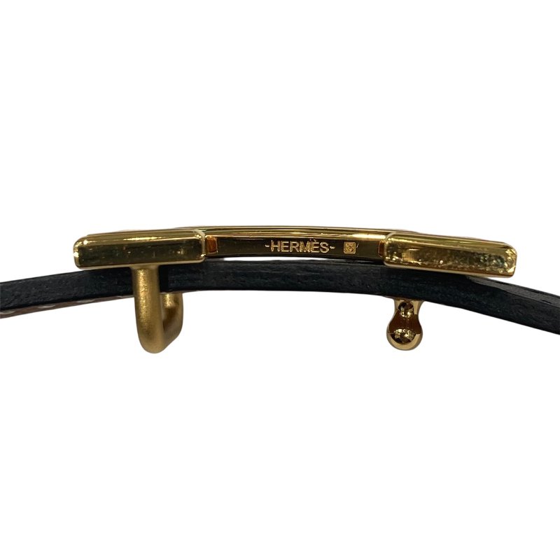 HERMES 愛馬仕 H BELT 75CM 皮革 黑色 棕色 雙色 金釦-4