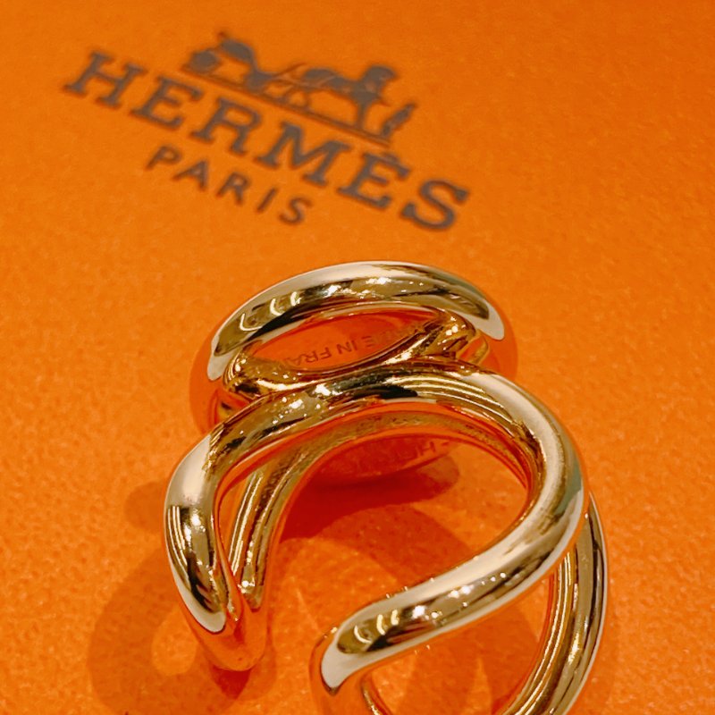 TW4518 Hermes 愛馬仕 蜥蜴皮夾耳骨 金色耳環Heritage Equestre PM Earrings Lizard x GHW-4