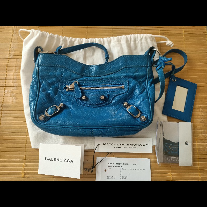Balenciaga 巴黎世家 機車包(小) 237203 肩背包 側背包 8成新 有使用痕跡-0