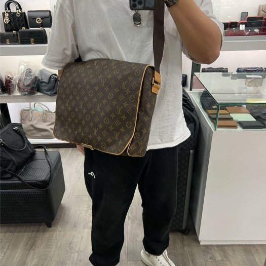 東區正精品㊣ LV M45257 原花彈力繩釦翻蓋王建民包斜背包 RZ5716-1