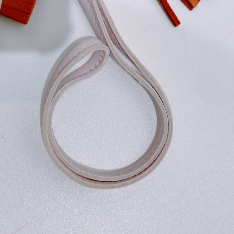 TW4522 Hermes 愛馬仕 馬仔掛件 小皮具Rodeo Charm PM Craie/Gold/mauve Pale-11