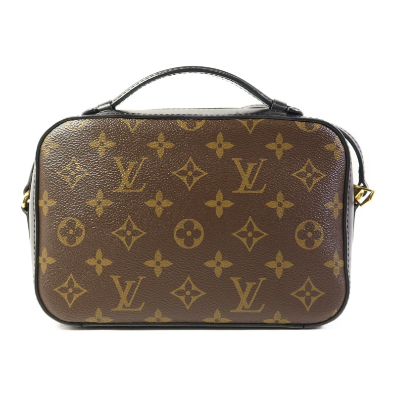 LOUIS VUITTON Monogram Saintonge金扣手挽袋棕色-1