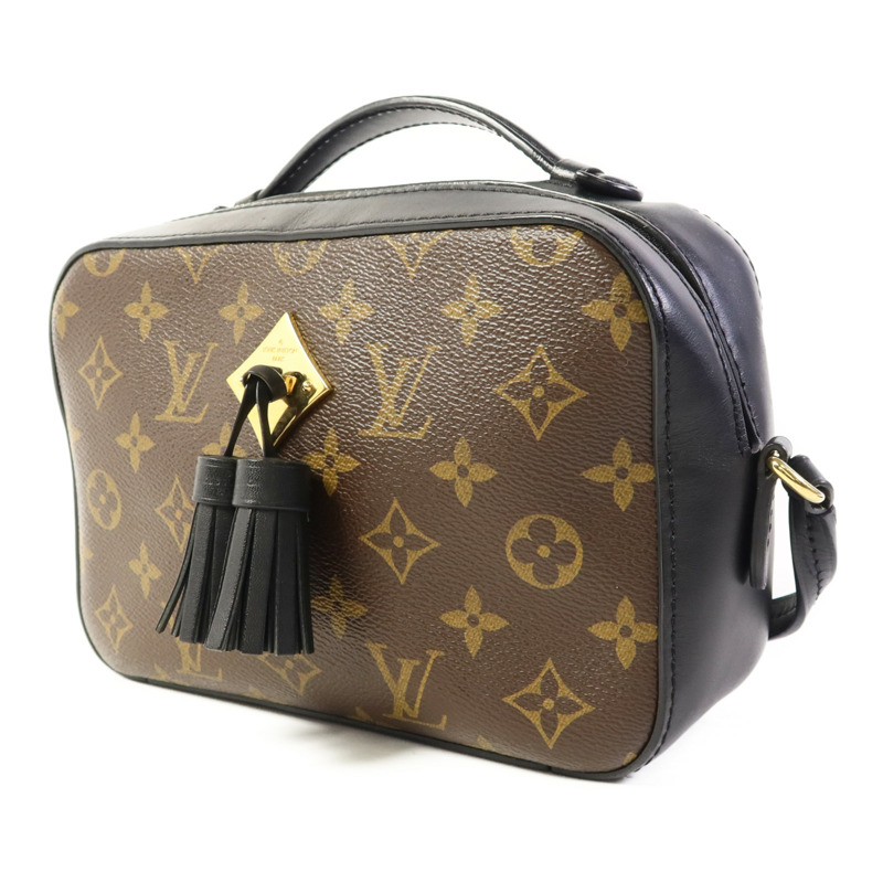 LOUIS VUITTON Monogram Saintonge金扣手挽袋棕色-2