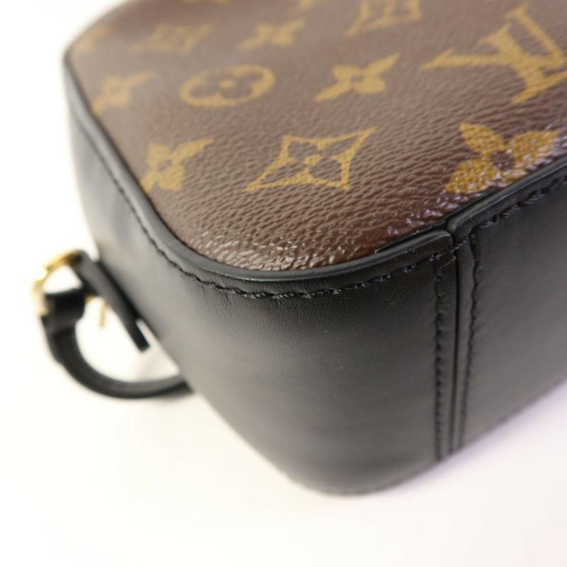 LOUIS VUITTON Monogram Saintonge金扣手挽袋棕色-14