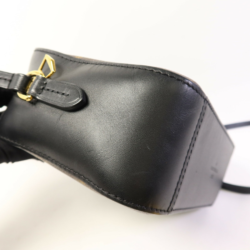 LOUIS VUITTON Monogram Saintonge金扣手挽袋棕色-15