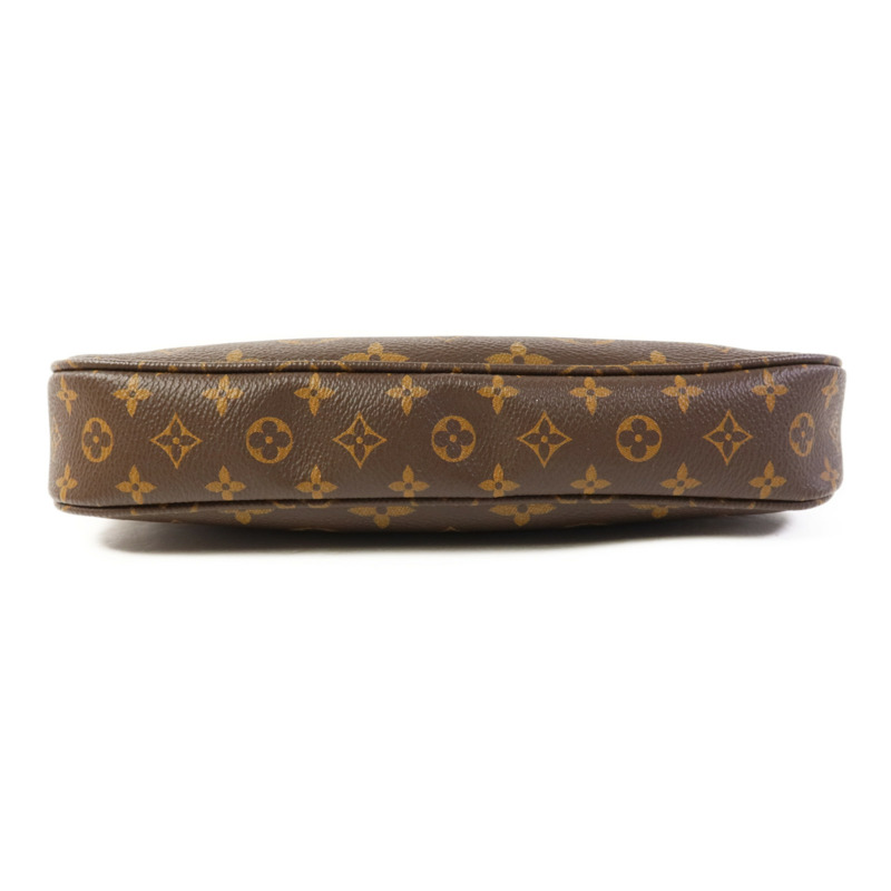 LOUIS VUITTON Monogram Multi Pochette Accessoires金扣手挽肩背兩用袋棕色-4