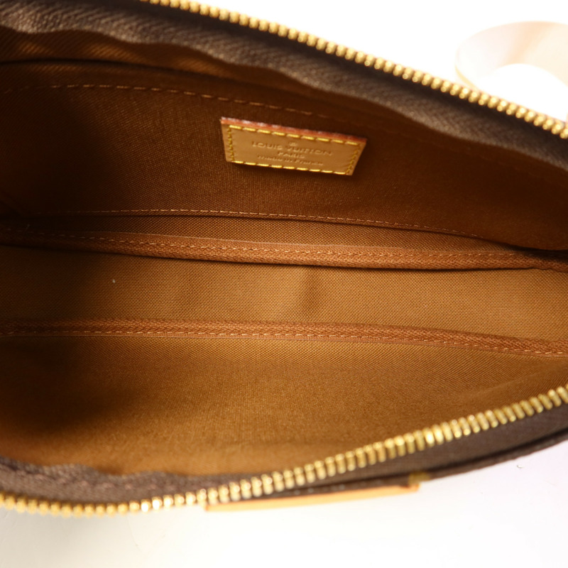 LOUIS VUITTON Monogram Multi Pochette Accessoires金扣手挽肩背兩用袋棕色-6