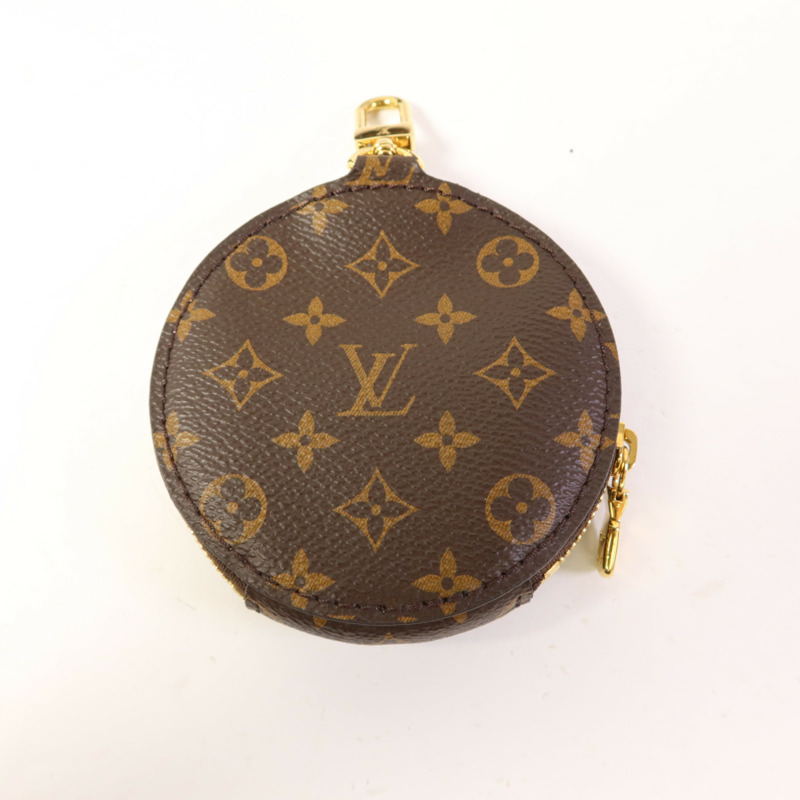 LOUIS VUITTON Monogram Multi Pochette Accessoires金扣手挽肩背兩用袋棕色-10