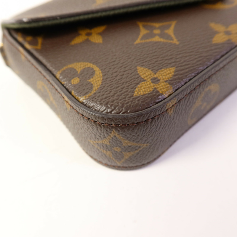LOUIS VUITTON Monogram Felicie Strap & Go金扣肩背袋-15