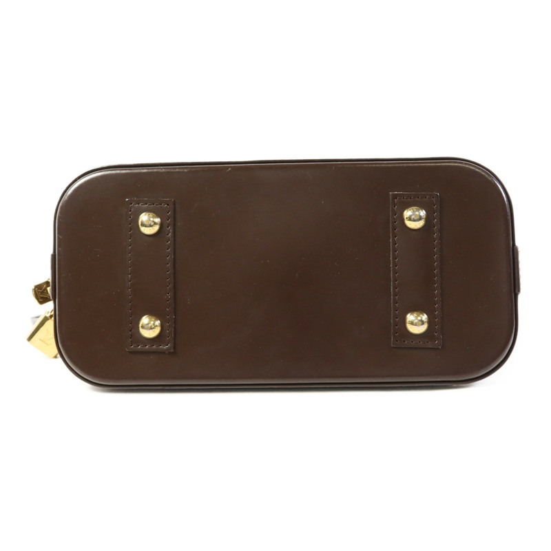 LOUIS VUITTON Damier Alma BB金扣手挽肩背兩用袋棕色-3