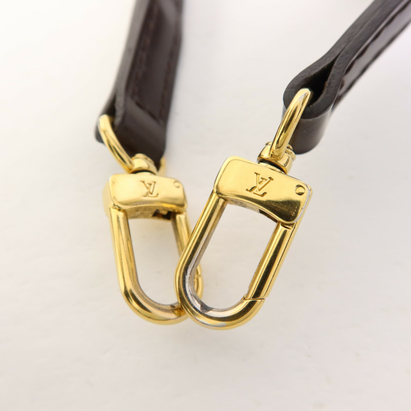 LOUIS VUITTON Damier Alma BB金扣手挽肩背兩用袋棕色-9