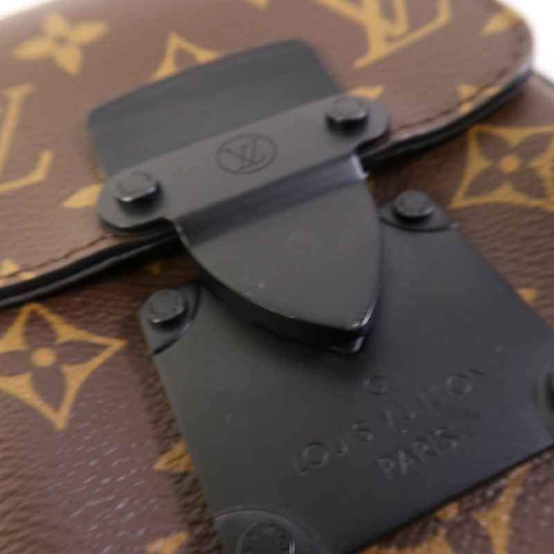 LOUIS VUITTON Monogram Macassar S-Lock肩背袋-9
