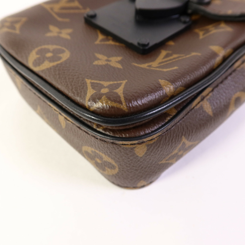 LOUIS VUITTON Monogram Macassar S-Lock肩背袋-11