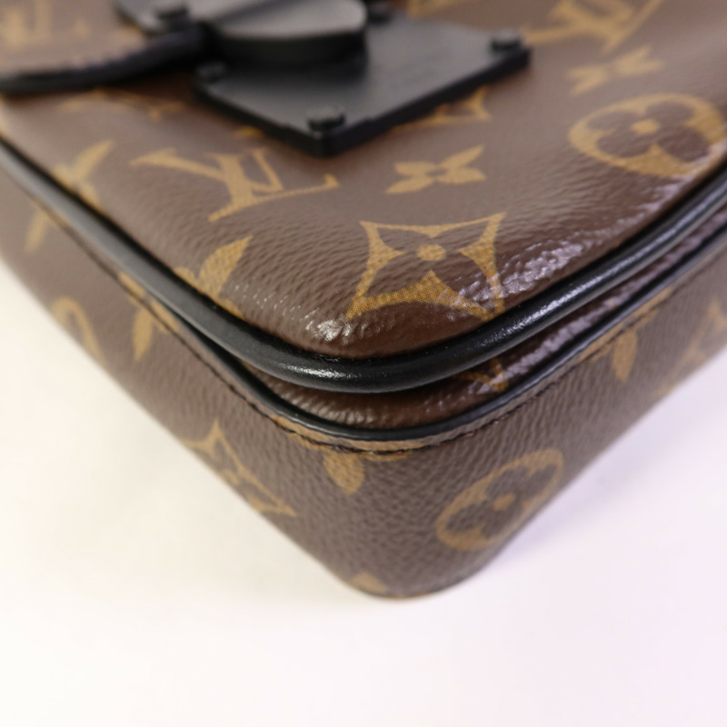 LOUIS VUITTON Monogram Macassar S-Lock肩背袋-12