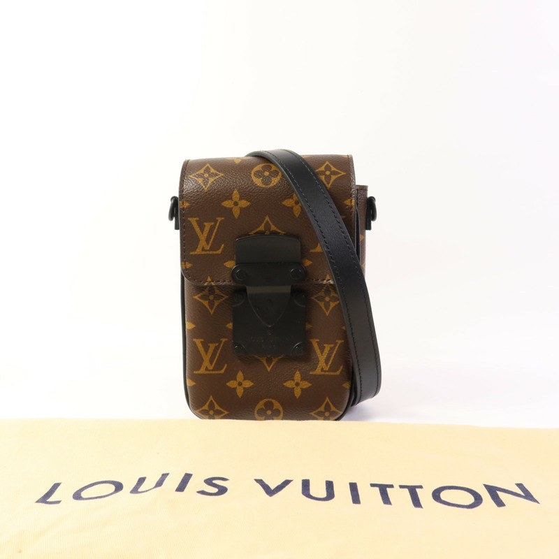 LOUIS VUITTON Monogram Macassar S-Lock肩背袋-15
