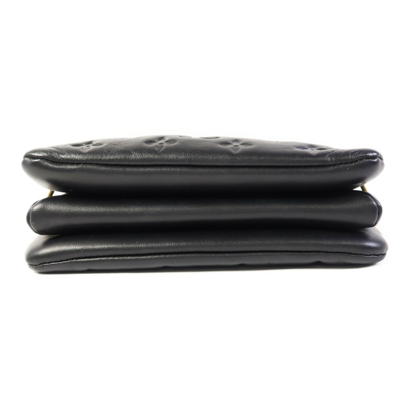 LOUIS VUITTON Monogram Embossed Coussin BB金扣鏈帶手挽肩背兩用袋-3