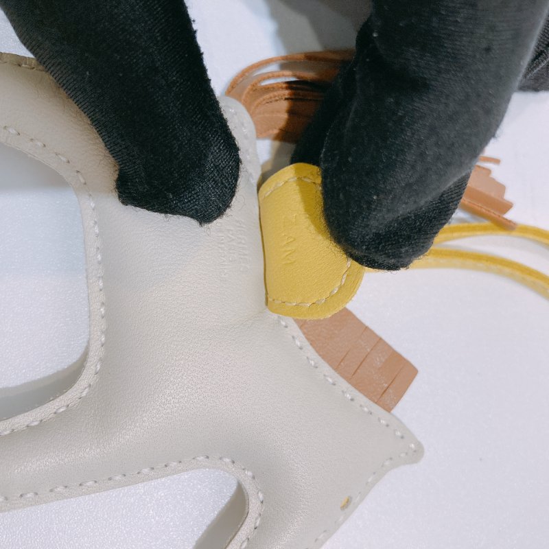 TW4523 Hermes 愛馬仕 馬仔掛件 小皮具Rodeo Charm PM Craie/Chain Agnea-10