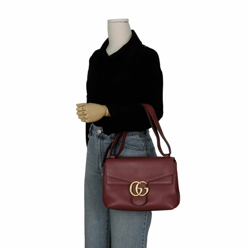 GUCCI 401173 GG Marmont翻蓋肩背包-13