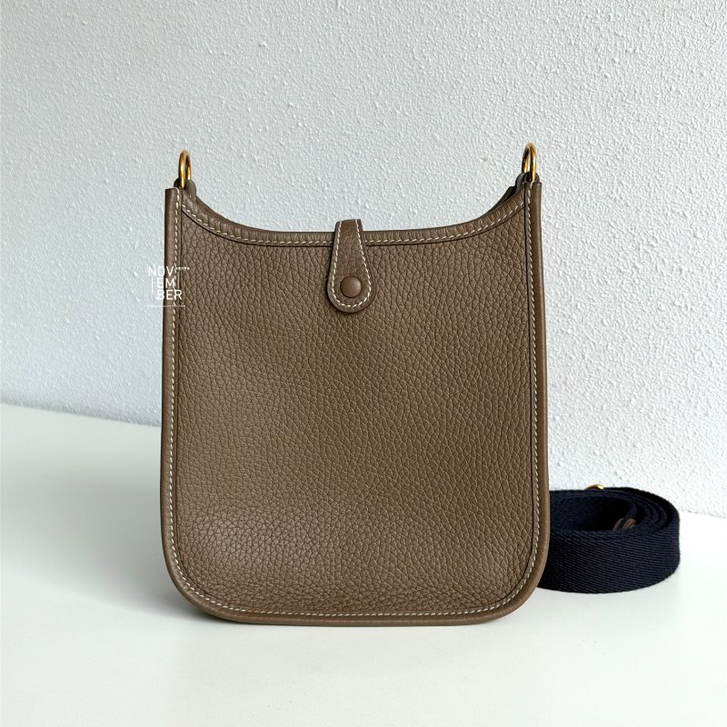99新🆕 Hermès 愛馬仕 Evelyne Mini 大象灰金釦 一代-6