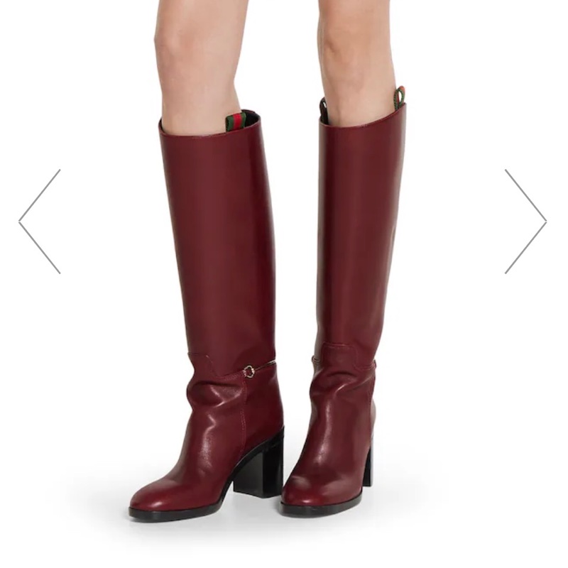 Gucci最新款台灣唯一39號全真皮歐洲古典紅-1