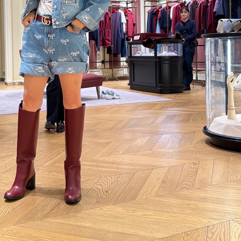 Gucci最新款台灣唯一39號全真皮歐洲古典紅-8