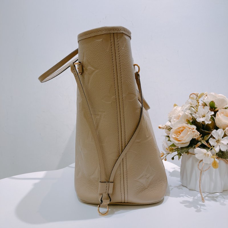 TW4531 Louis Vuitton 路易威登牛皮經典花紋肩帶包包Neverfull MM Tote Bag Tourterelle-4
