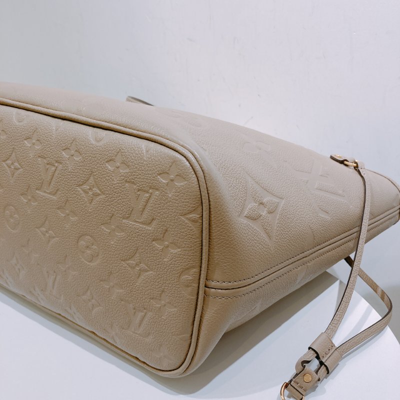 TW4531 Louis Vuitton 路易威登牛皮經典花紋肩帶包包Neverfull MM Tote Bag Tourterelle-7