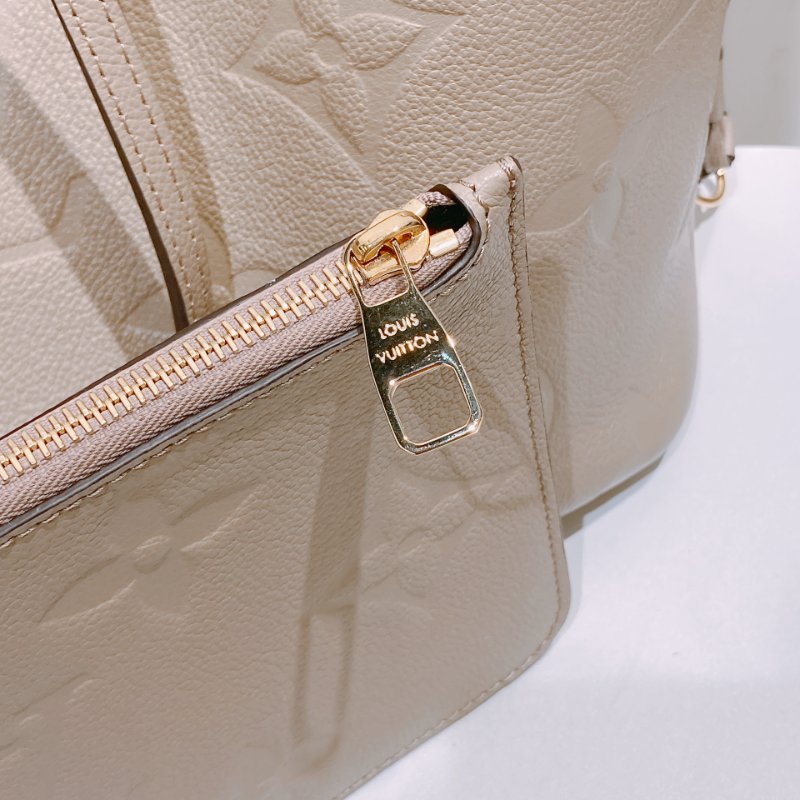 TW4531 Louis Vuitton 路易威登牛皮經典花紋肩帶包包Neverfull MM Tote Bag Tourterelle-12