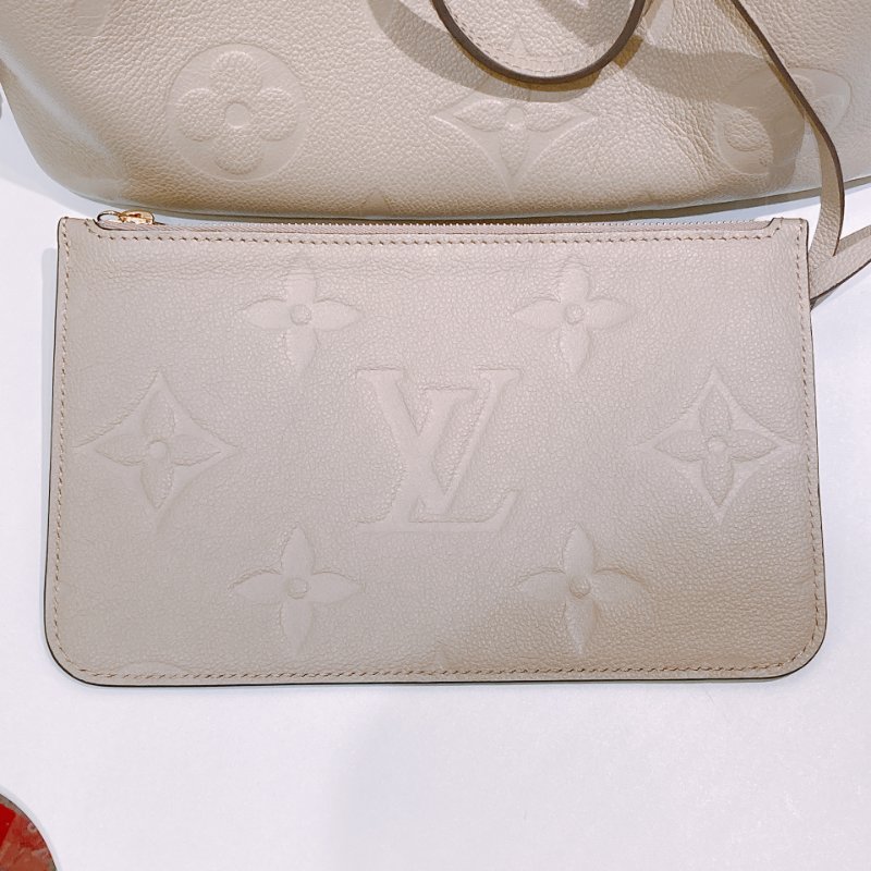 TW4531 Louis Vuitton 路易威登牛皮經典花紋肩帶包包Neverfull MM Tote Bag Tourterelle-15