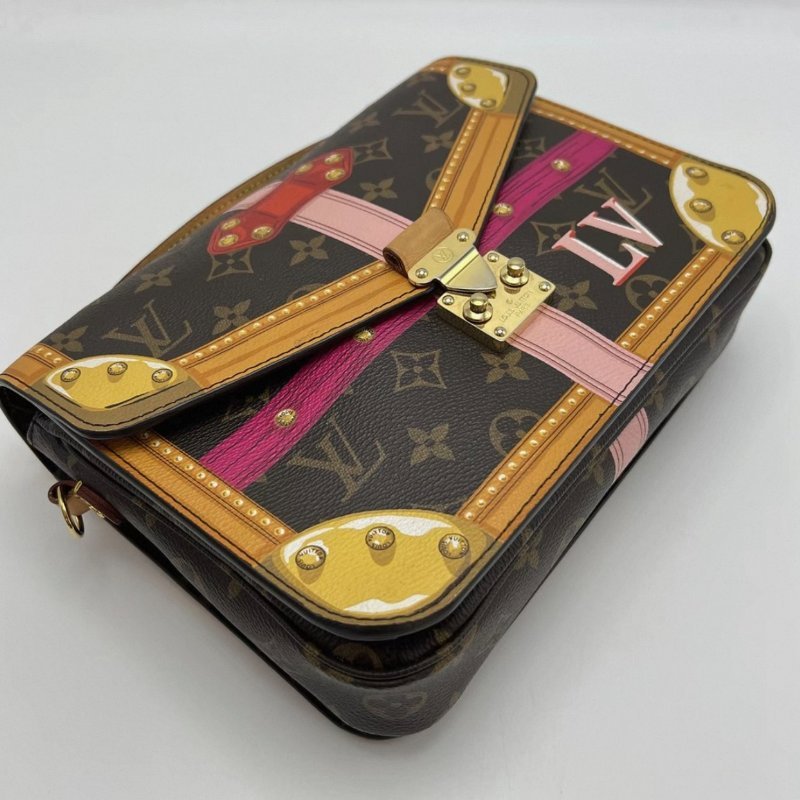 LV 限量款宮廷老花塗鴉郵差包 24.5*19*5 98新配件塵袋-2