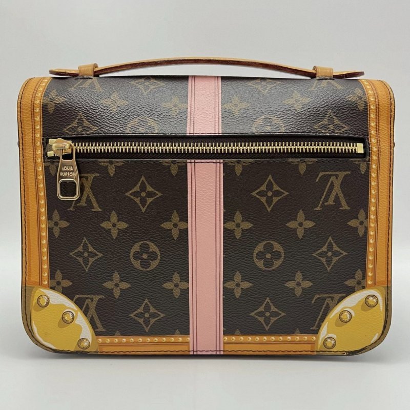 LV 限量款宮廷老花塗鴉郵差包 24.5*19*5 98新配件塵袋-5