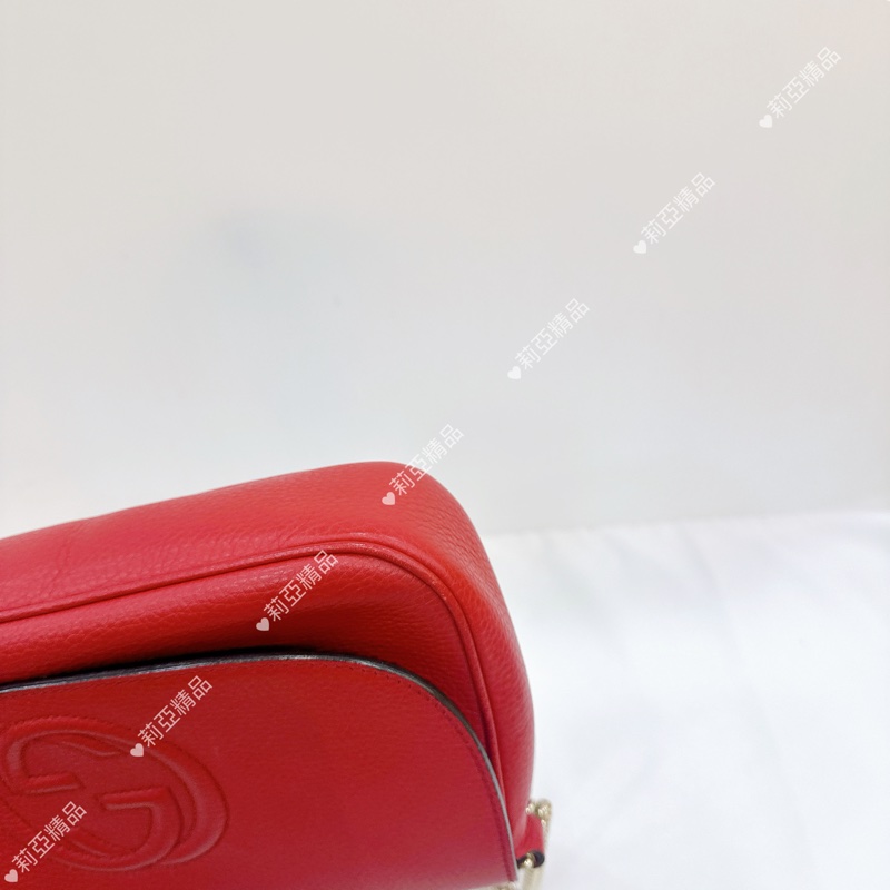 莉亞精品♡ Gucci soho流蘇包 紅色 二手美包-10