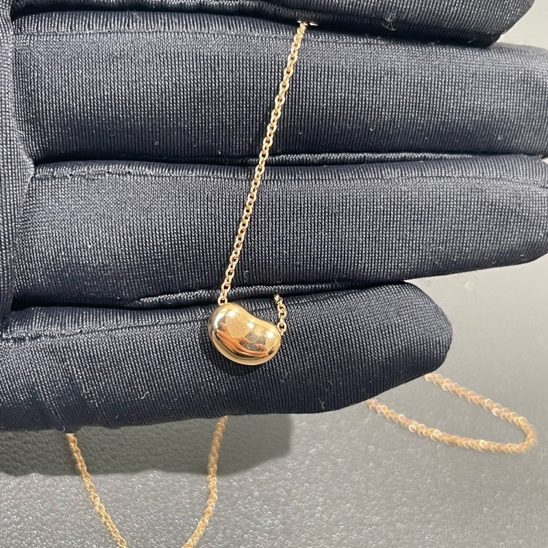 Tiffany 18k 玫瑰金豌豆項鍊  Elsa Peretti® Bean design 系列項鍊-4