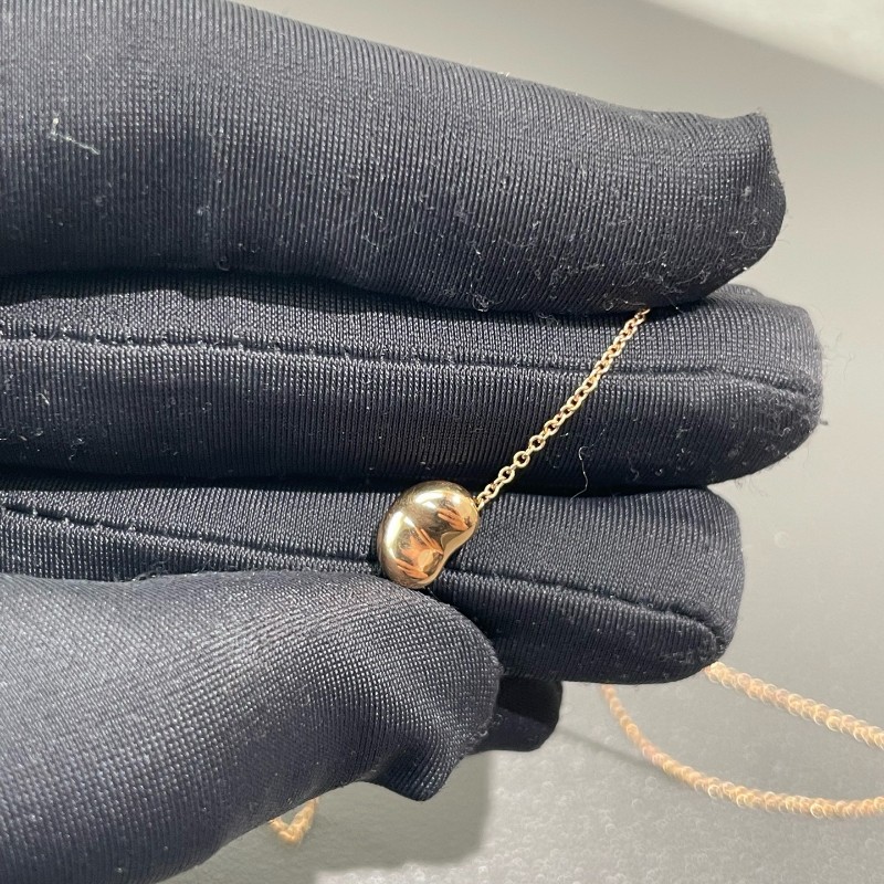 Tiffany 18k 玫瑰金豌豆項鍊  Elsa Peretti® Bean design 系列項鍊-6