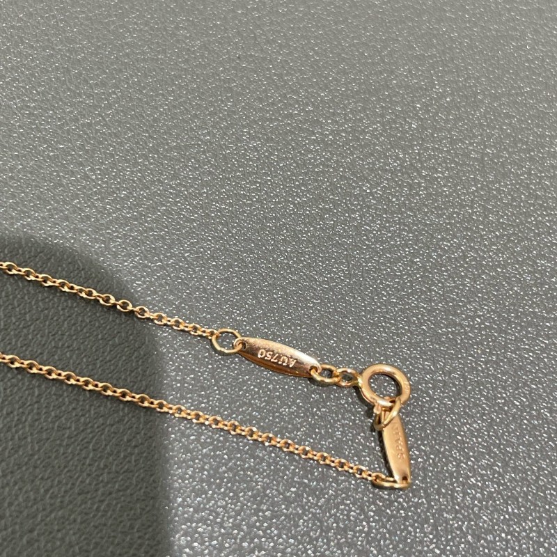 Tiffany 18k 玫瑰金豌豆項鍊  Elsa Peretti® Bean design 系列項鍊-11