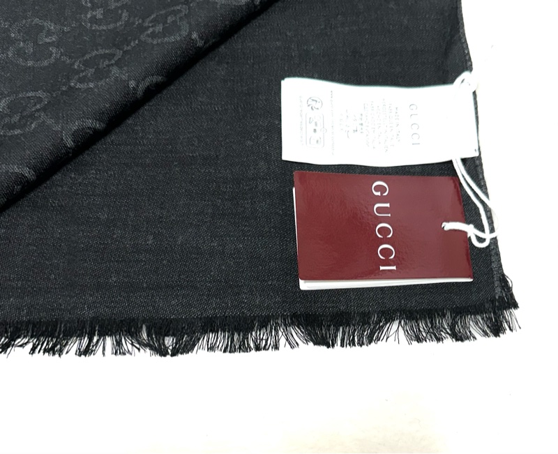 GUCCI 全新 雙色 雙面 長圍巾 披巾 披肩 絲巾-6