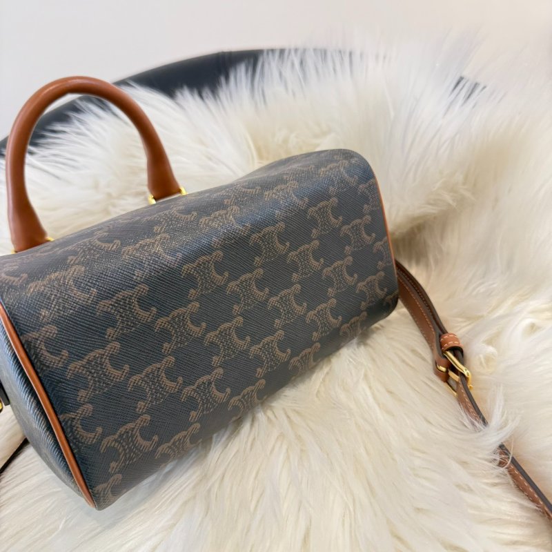 CELINE 印花牛皮小波士頓包-3