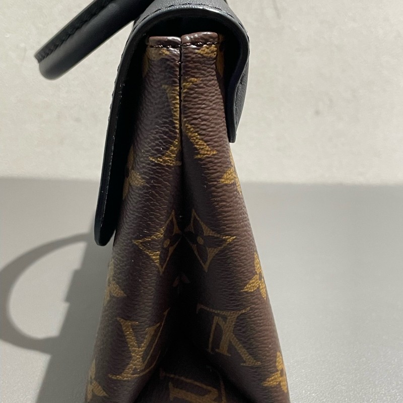 Lv Locky bb 鎖頭办 經典老花配黑色 肩背包-7