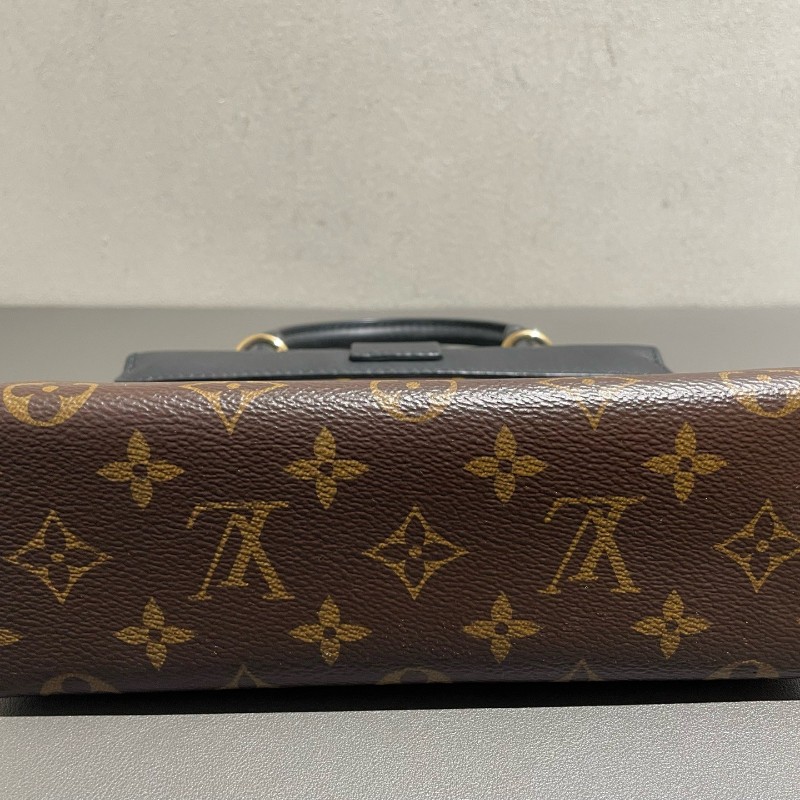 Lv Locky bb 鎖頭办 經典老花配黑色 肩背包-12