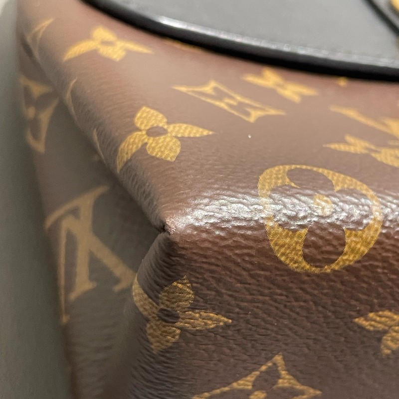 Lv Locky bb 鎖頭办 經典老花配黑色 肩背包-17